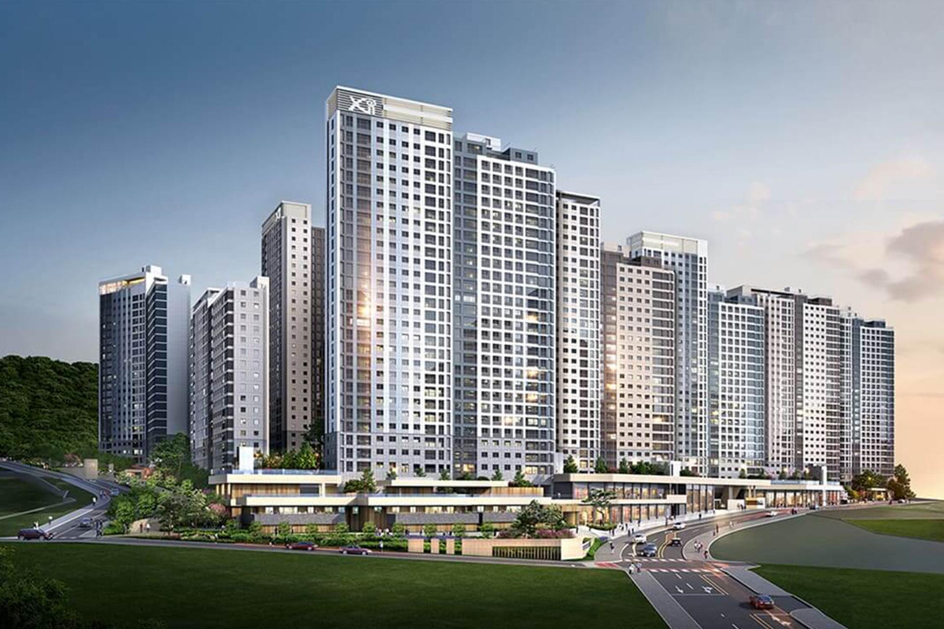 음성 자이 센트럴시티 1505세대 하이엔드 커뮤니티 대단지 전경